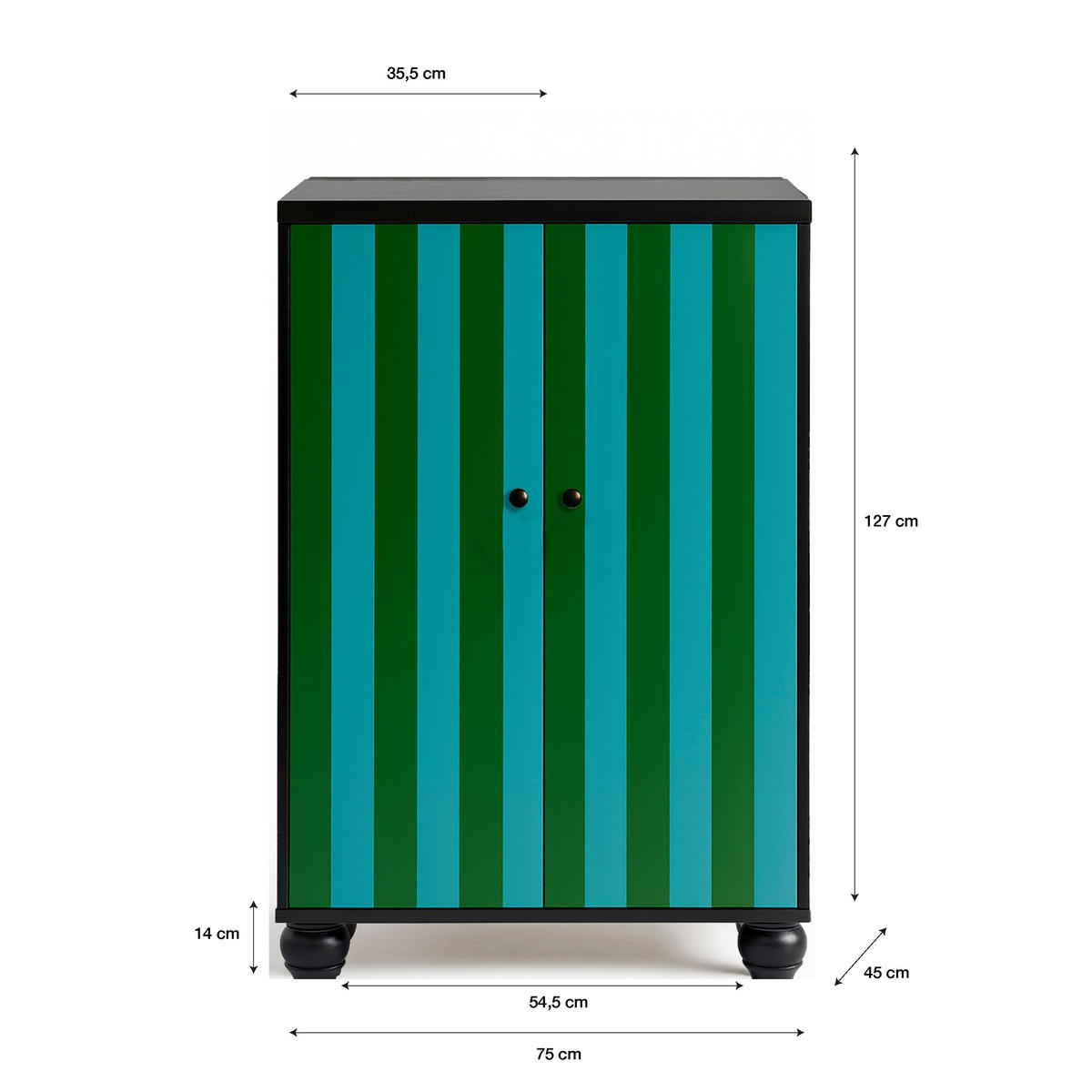 SCHRANK SIDEBOARD mit 2 Türen MARCUS - Hellgrün, Holzwerkstoff (75/127/45cm) - RNT By Really Nice Things