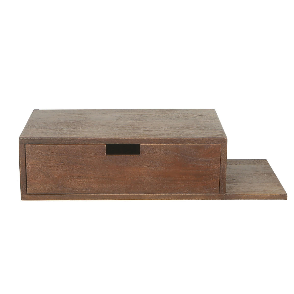 Giga Meubel Schwebender Dunkelbraun 65x16x30 cm
