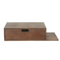 SCHWEBENDER Nachttisch aus Mangoholz 65x30x16cm, dunkelbraun - Dunkelbraun, Holz (65/16/30cm) - Giga Meubel