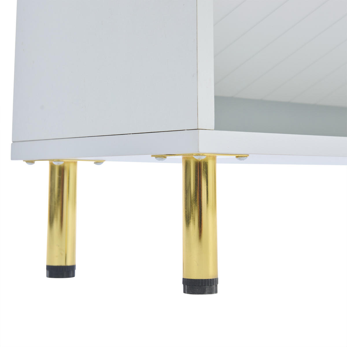 SCHUHSCHRANK aus MDF 80x23x123.5cm in Weiß mit 3 Klappen - Weiß, Holzwerkstoff (80/123.5/23cm) - Modfu