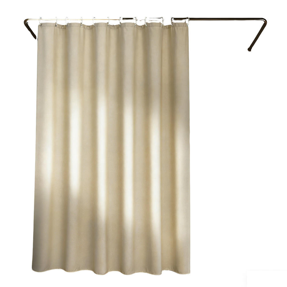 DUSCHVORHANG Leinen Wasserdicht Beige 180/180 cm - Beige, Textil (180/180cm) - Kaket