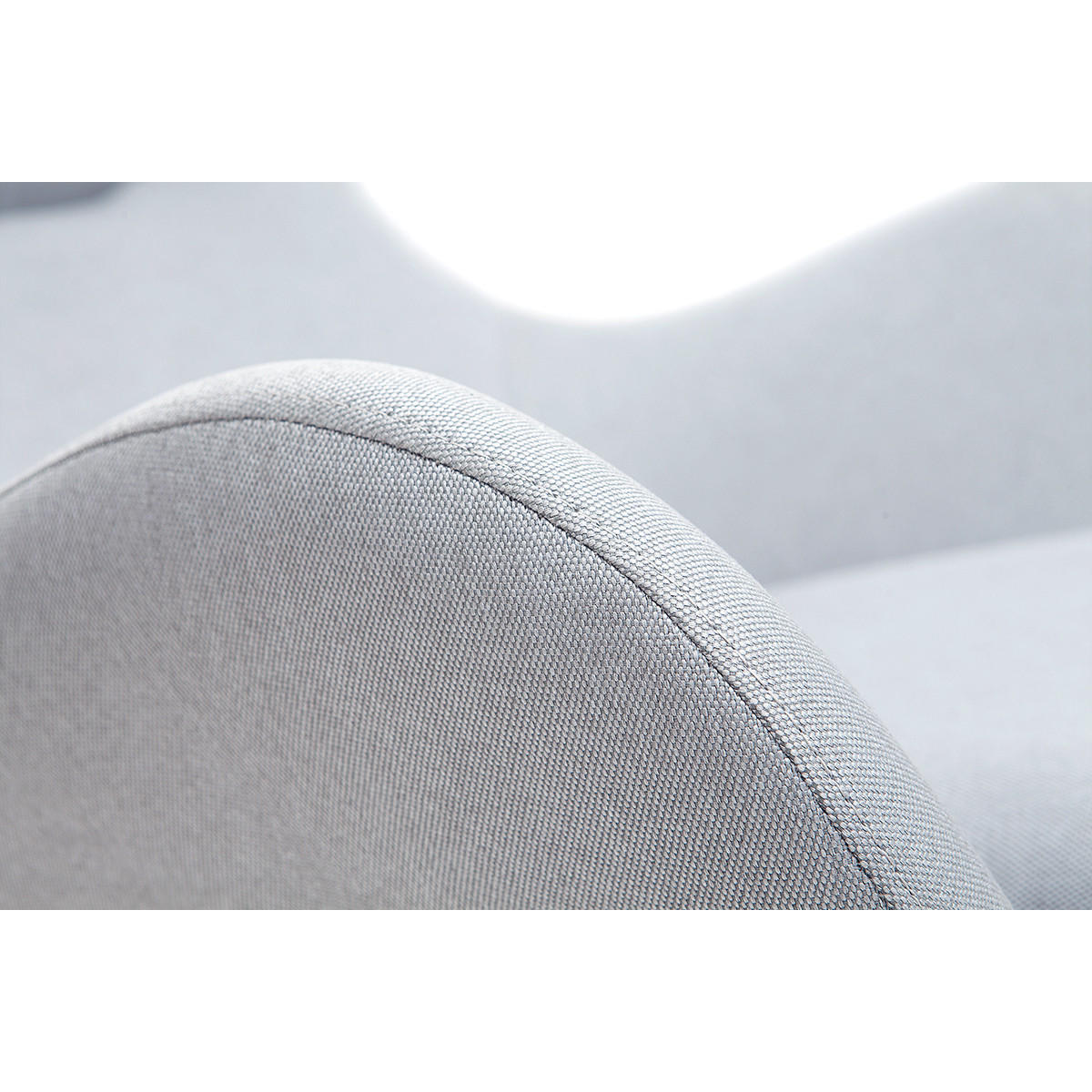 SCHAUKELSTUHL Mit Hellgrauem Gewebe ESKUA - Hellgrau, Textil (104/100/77cm) - Miliboo