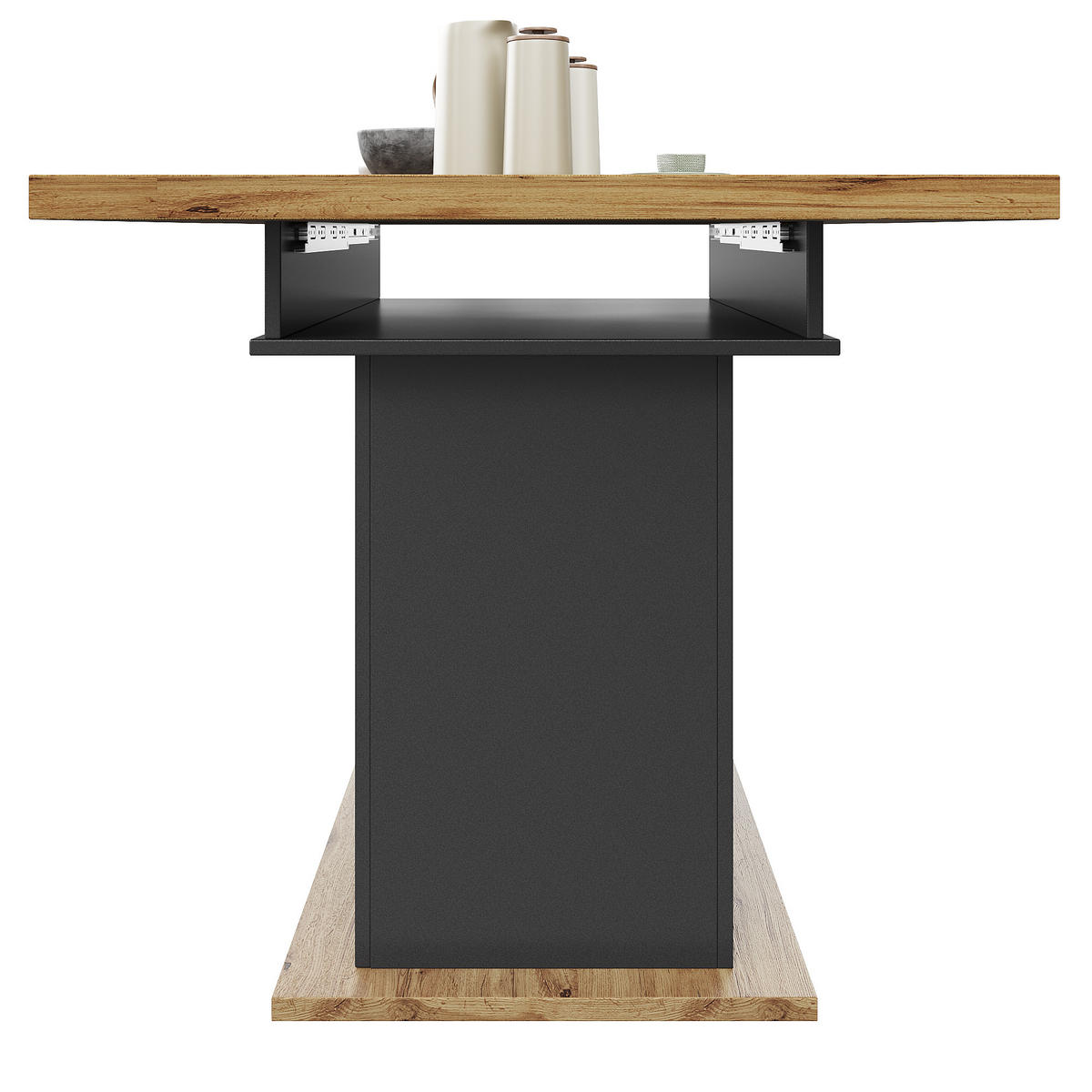 ESSTISCH Ausziehbar 110-140cm Klappbar Weinregal Schublade - Multicolor, Holzwerkstoff (80/110/75cm) - FLIEKS