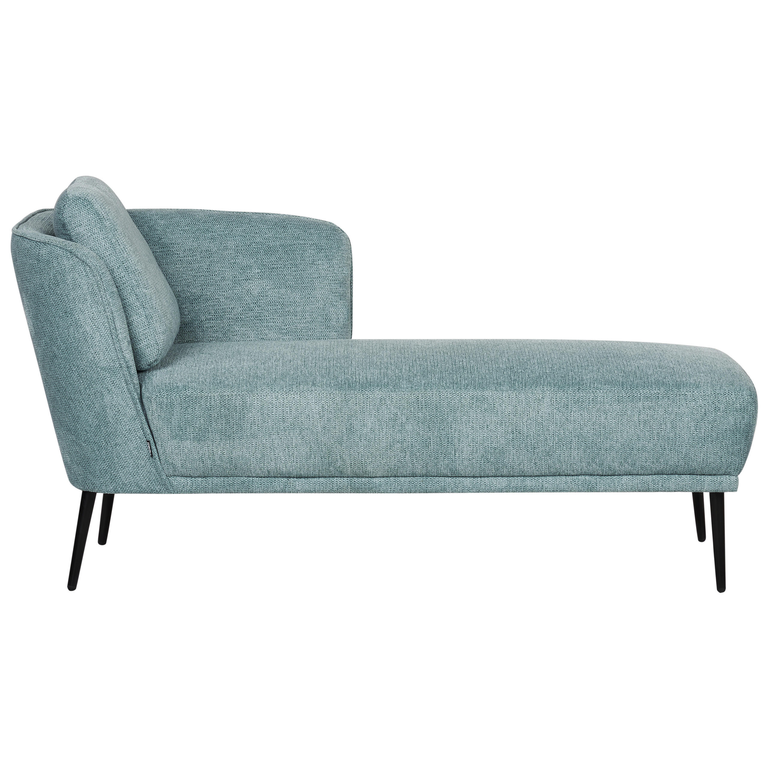 CHAISELONGUE-LINKSSEITIGE Stoff Blau Artheze - Blau/Schwarz, Textil (148/70/64cm) - Beliani
