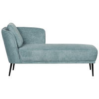 ČALOUNĚNÉ LEHÁTKO CHAISE LONGUE LEVOSTRANNÉ Látka Modré Artheze - modrá/černá, textil (148/70/64cm) - Beliani