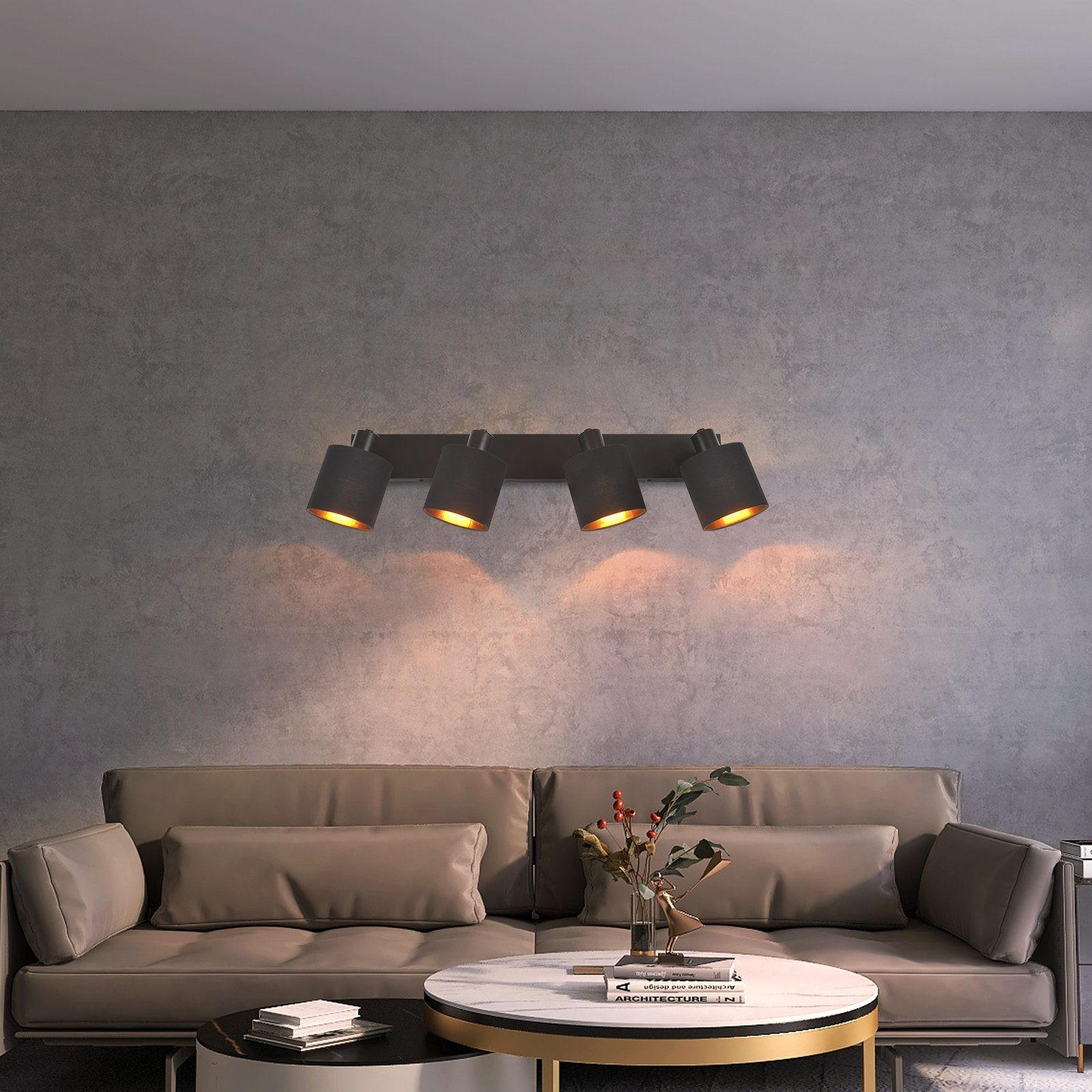 Thumbnail - Nettlife Deckenstrahler, Schwarz, Textil, 11x20x67 cm, Lampen & Leuchten, Innenbeleuchtung, Spots & Strahler, Wandstrahl...