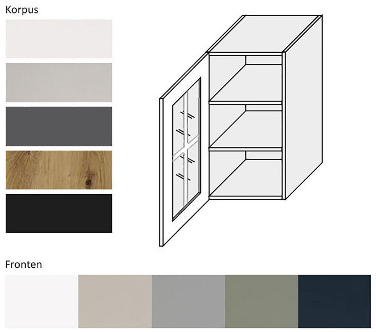 KÜCHENHÄNGESCHRANK Salo W2S/40 Kaschmir Matt / Weiß 40 / 32,5 / 72cm - Kaschmir/Weiß, Holz/Holzwerkstoff (40/72/33cm) - Feldmann-Wohnen
