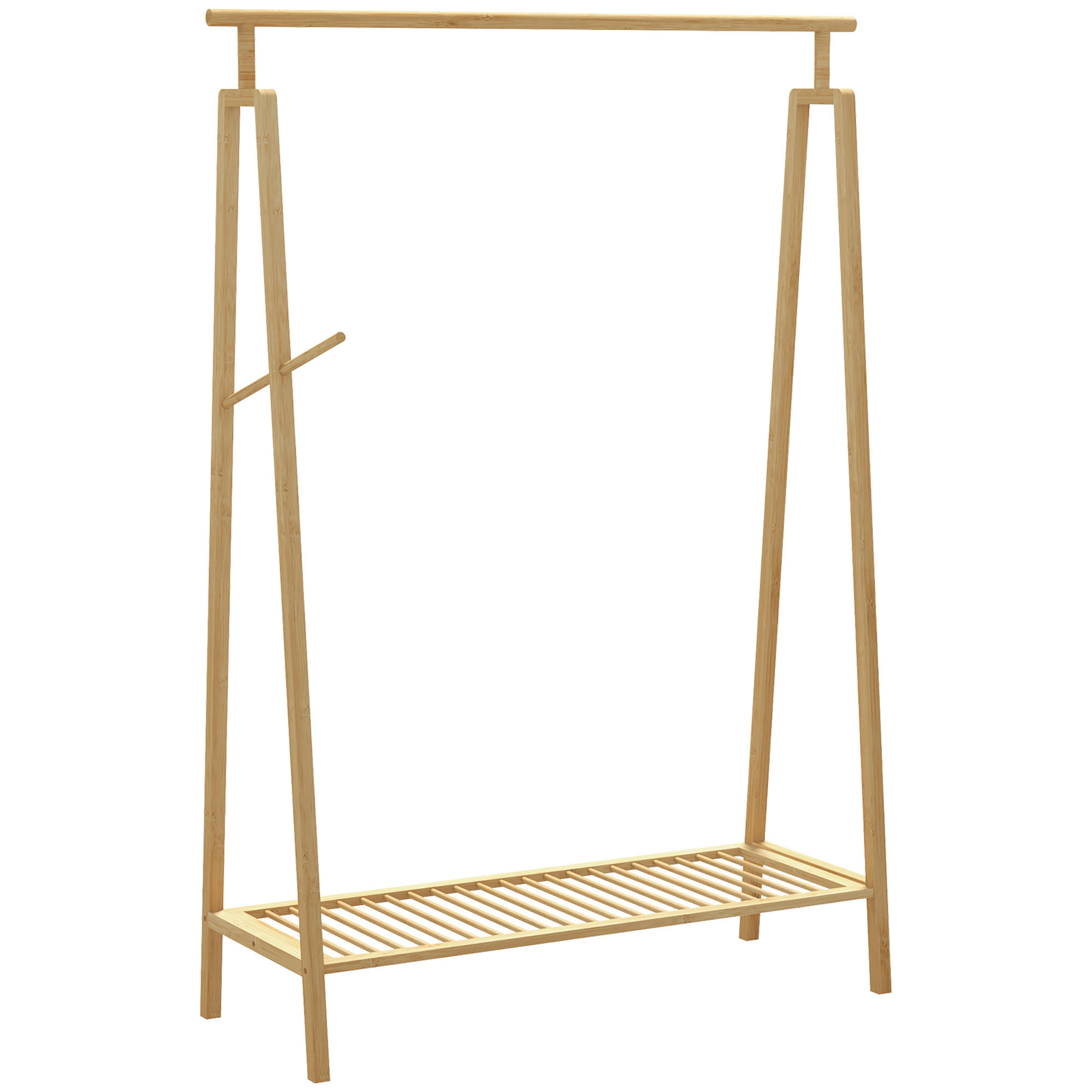KLEIDERSTÄNDER aus Bambus 110/42/152 cm - Naturfarben, Holz (110/152/42cm)