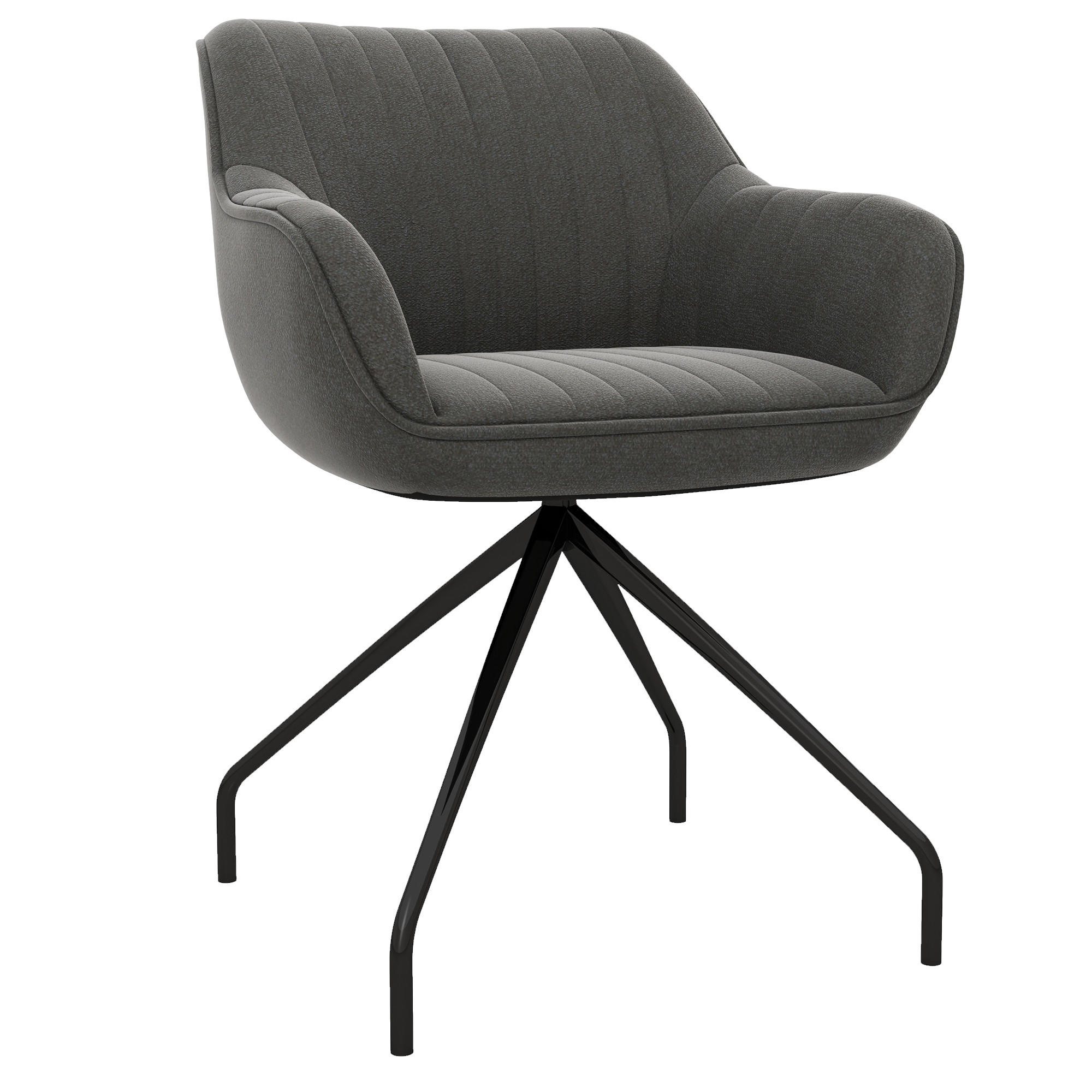 DREHBARER Armstuhl - Dunkelgrau, Kunststoff (62/81/61cm) - HOMCOM