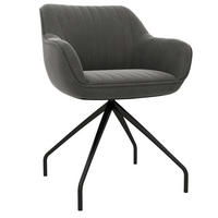 DREHBARER Armstuhl - Dunkelgrau, Kunststoff (62/81/61cm) - HOMCOM