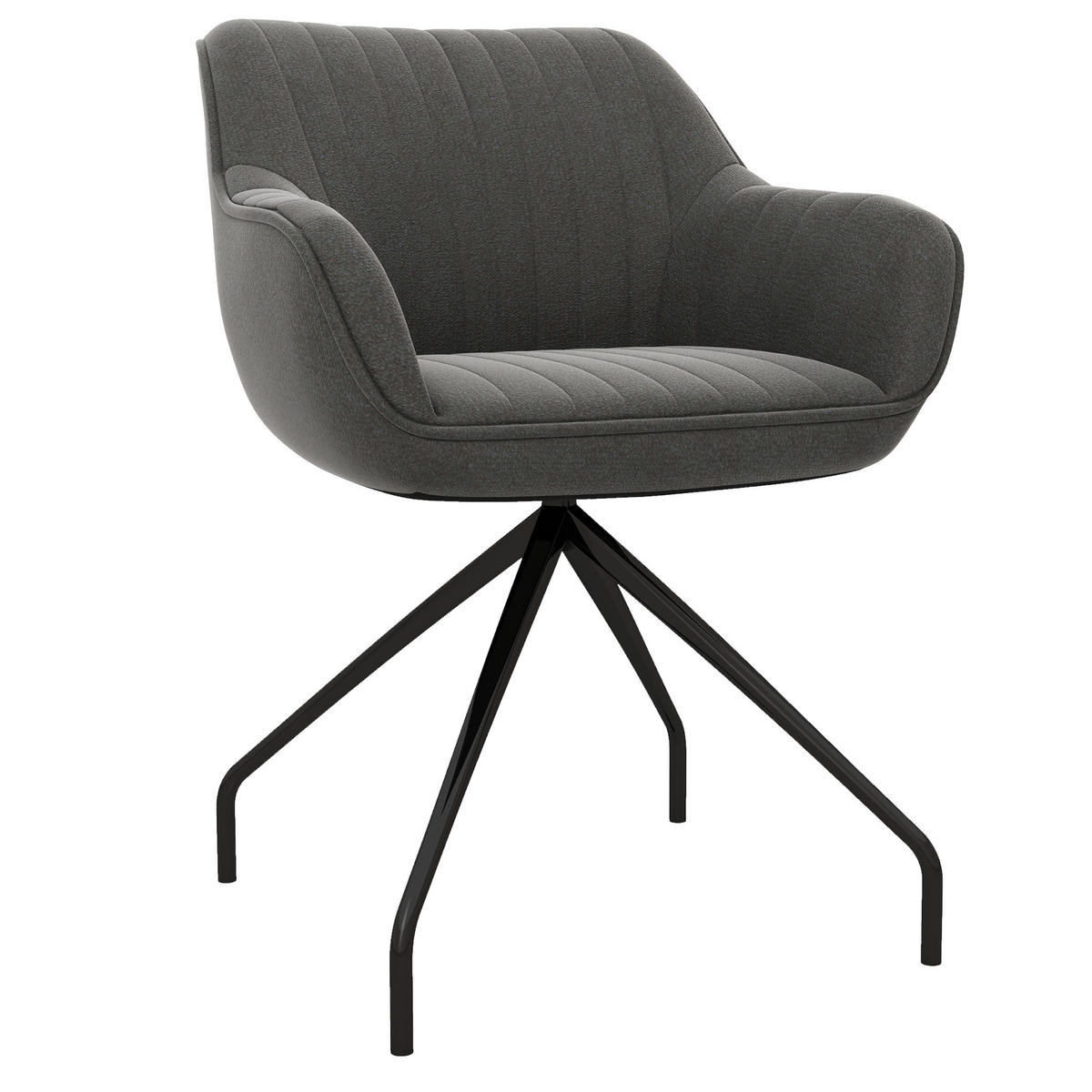 DREHBARER Armstuhl - Dunkelgrau, Kunststoff (62/81/61cm) - HOMCOM