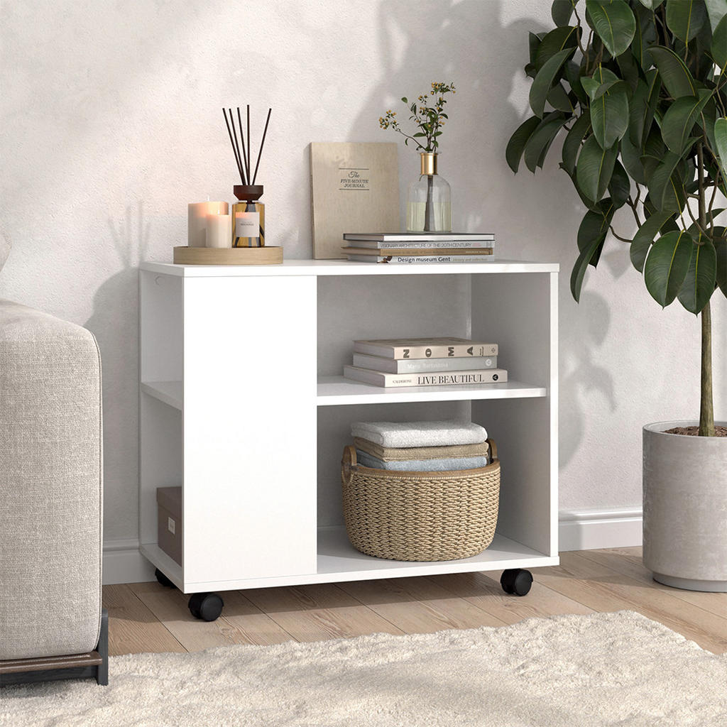 Thumbnail - Vicco Couchtisch, Weiß, Holzwerkstoff, 1 Fächer, Rechteckig, 70x61x36.6 cm, Wohnzimmer, Wohnzimmertische, Couchtische