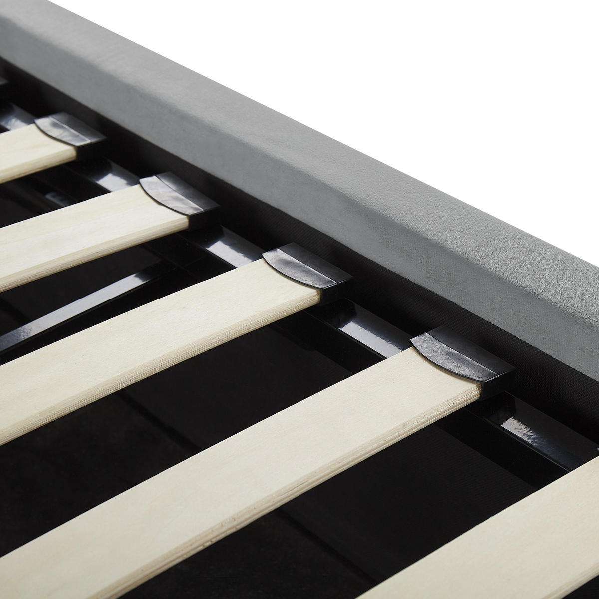 POLSTERBETT 180/200cm Hellgrau Lorient - Hellgrau, Textil (180/200cm) - Beliani