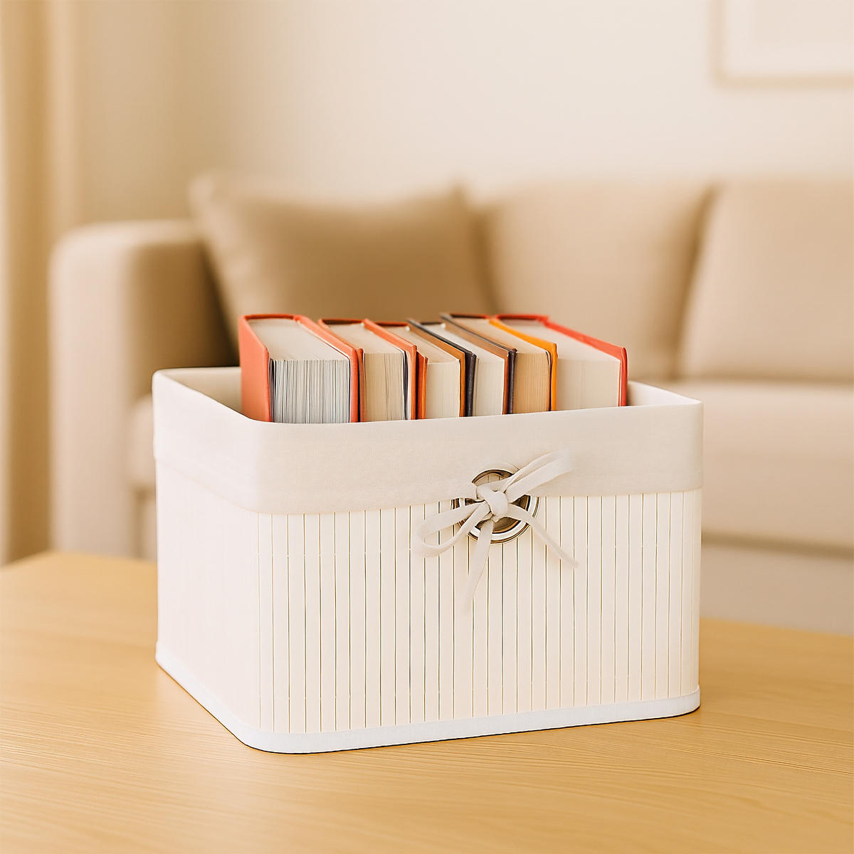 SADA úložných košů - různobarevná, kov/dřevo (31/20/31cm) - Relaxdays