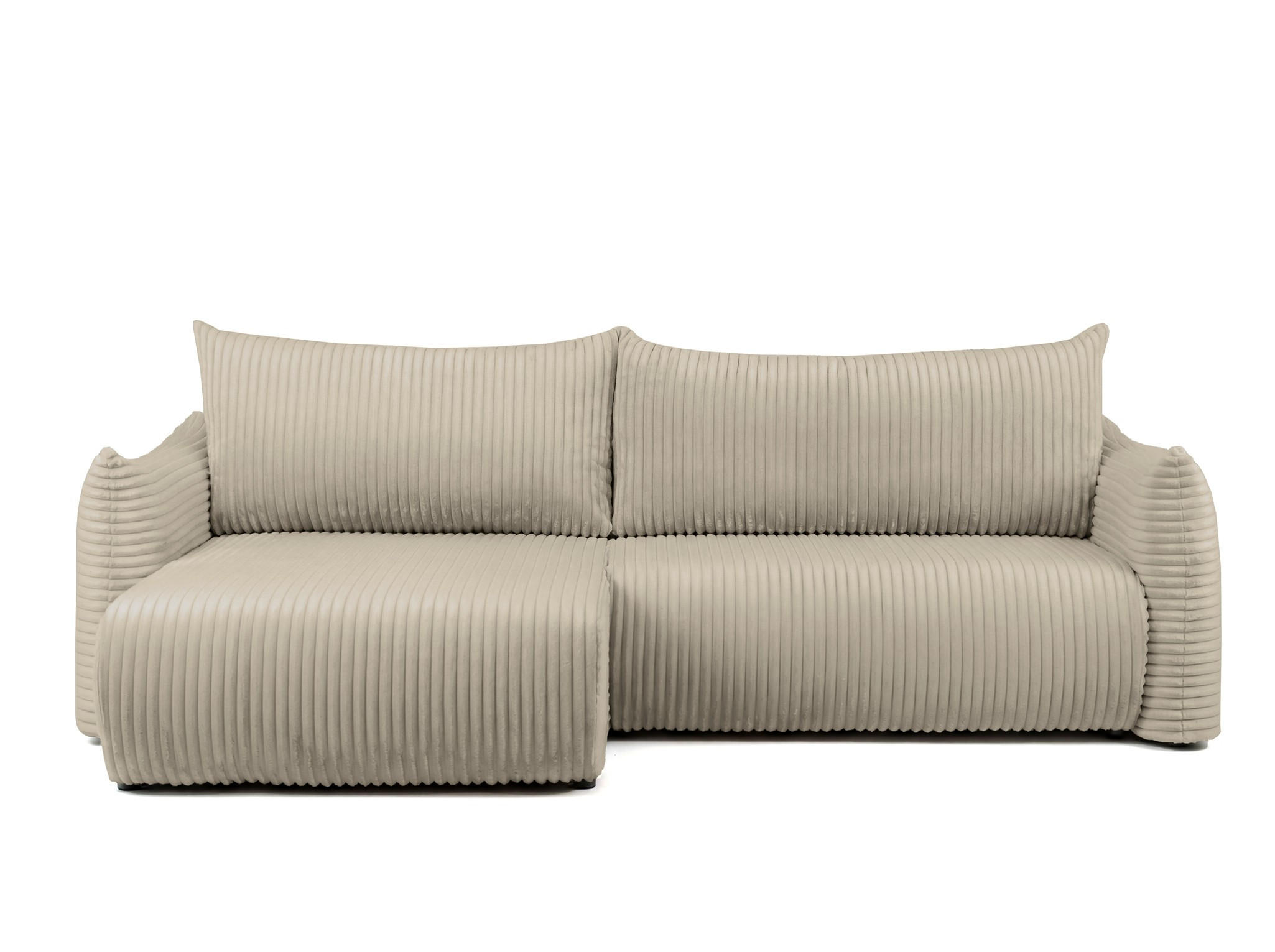 ECKSOFA Mailand Mit Schlaffunktion - Taupe, Holzwerkstoff/Textil (154/260cm) - Fun Möbel