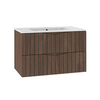 WASCHTISCH 80cm Siena Holz und Schwarz - Schwarz, Holzwerkstoff (80/50/45.8cm) - Petits-meubles