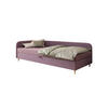 EINZELBETT aus Polyester und Cord Kobbevik Seite Links 80x200 cm, Lila - Lila, Textil (80/200cm) - Meblito