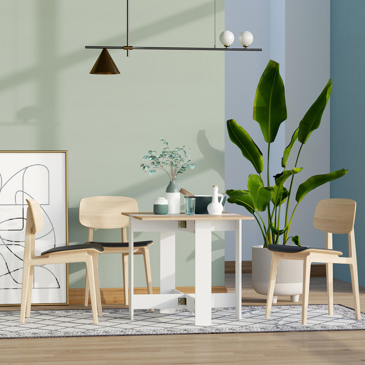 ESSTISCH Weiß, Eiche 1 Stück - Weiß, Kunststoff (103/76/73.5cm) - GiPP