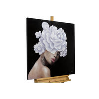 ACRYLBILD HANDGEMALT 80/80 cm - Schwarz, Holz/Textil (80/80cm) - KUNSTLOFT