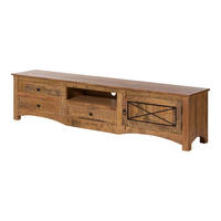TV-BOARD Akazie 220x40x50 natur versiegelt NATURE OF SPIRIT #244 - Naturfarben, Holz (220/50/40cm) - Massivmoebel24