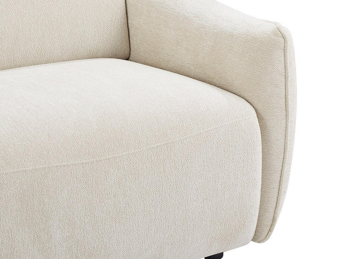 ECKSOFA links - Stoff - Beigefarbenes Chenille - TAZIZA - Beige, Textil (286/166cm) - Vente-Unique