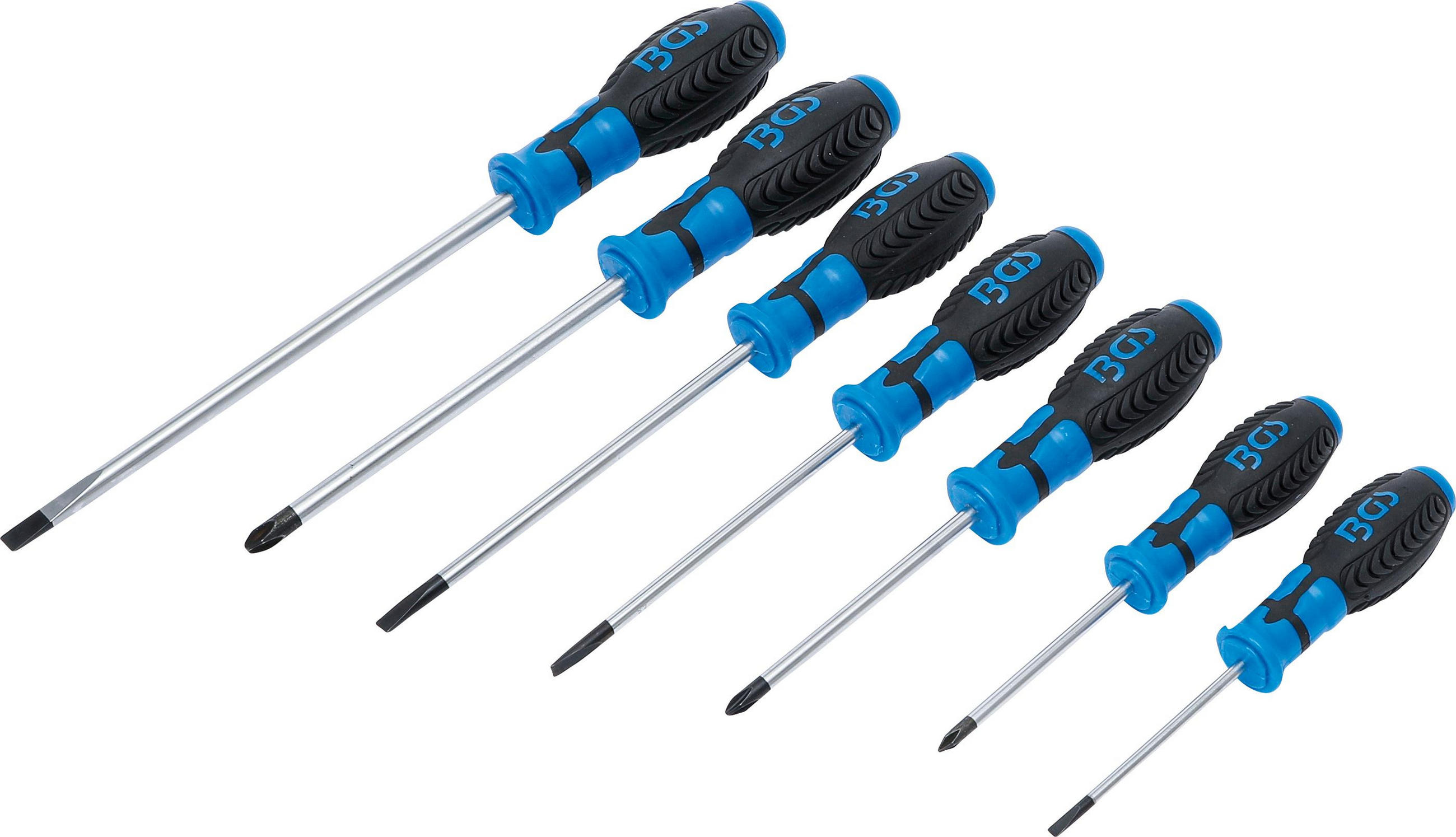 SCHRAUBENDREHER-SATZ | 7-TLG. - Multicolor, Kunststoff/Metall (1/1cm) - BGS technic