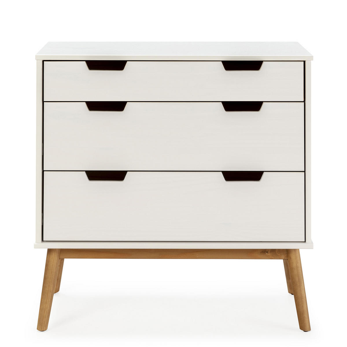 KOMMODE 80/83/40 Baku Weiß - Weiß, Holz (80/83/40cm)