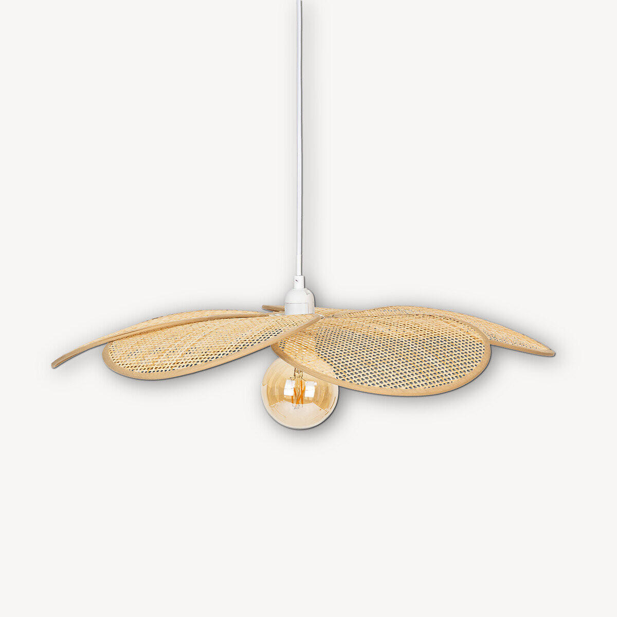DECKENLEUCHTE Petale Ø 62 cm - Beige, Naturmaterialien (62/62/94cm) - Atmosphera Createur d´interieur