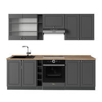 KUCHYNKA Fame-Line Antracitovo-zlatý vidiecky dom 235 cm , AP Oak - antracitová, kompozitné drevo (235/206.8/60cm) - Vicco