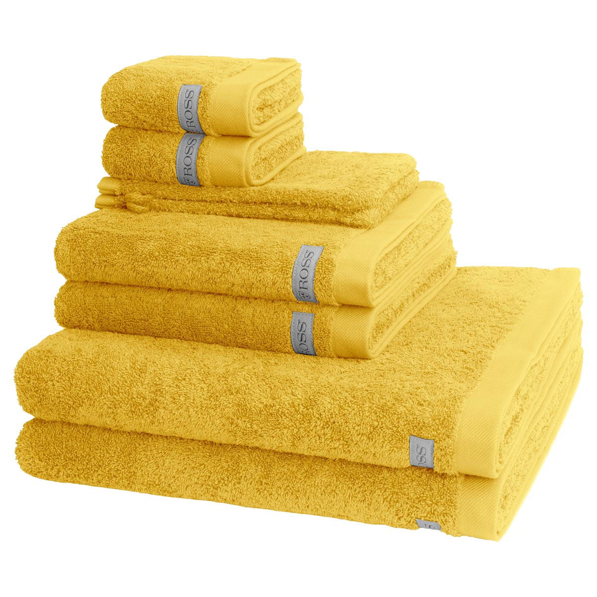 FROTTIERSET Sinfonie 8-teilig - Gelb, Textil (50/100cm) - Ross