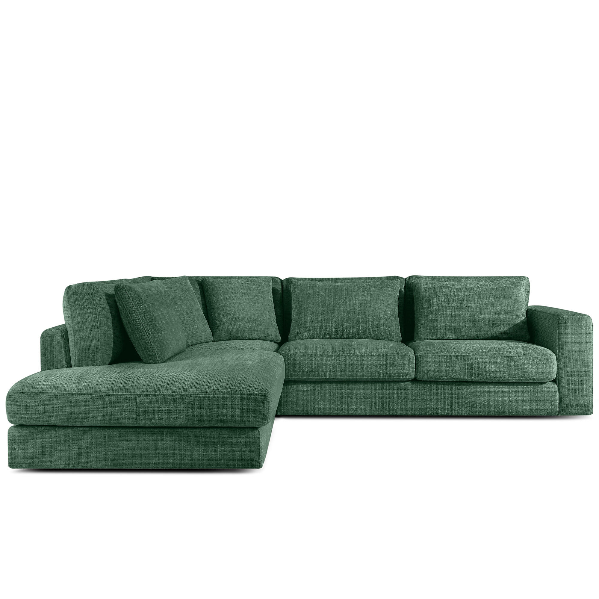 ECKSOFA links VERUS - Grün, Holz/Holzwerkstoff (297/248cm) - KONSIMO®
