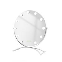 KOSMETIKSPIEGEL Runder mit Beleuchtung, Weiß, ф50 cm - Weiß, Glas (50/6/50cm) - EMKE