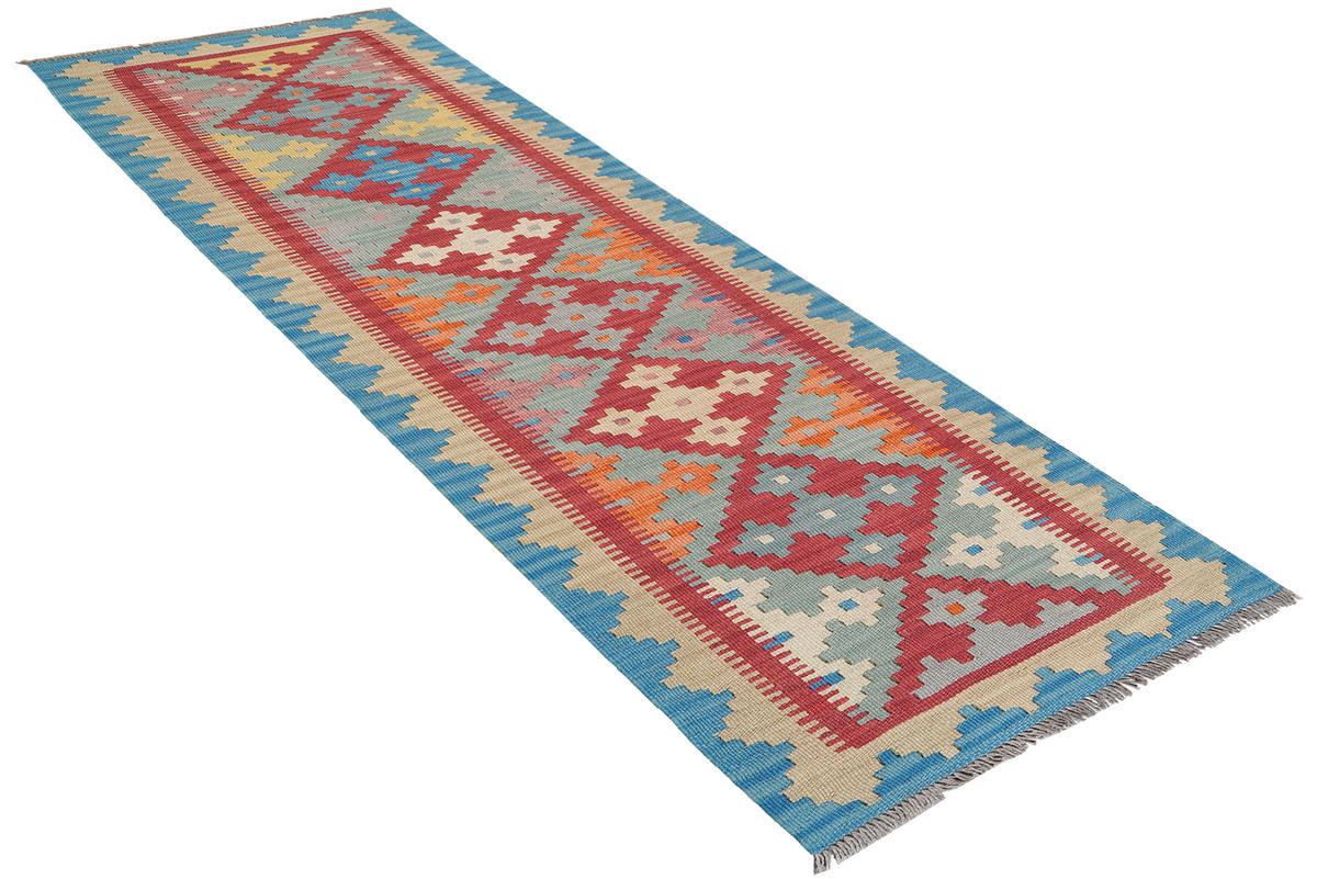 HANDWEBTEPPICH Kelim Gashgai Mehrfarbig 239/59 cm Schurwolle - Multicolor, Textil (59/239cm) - Looma