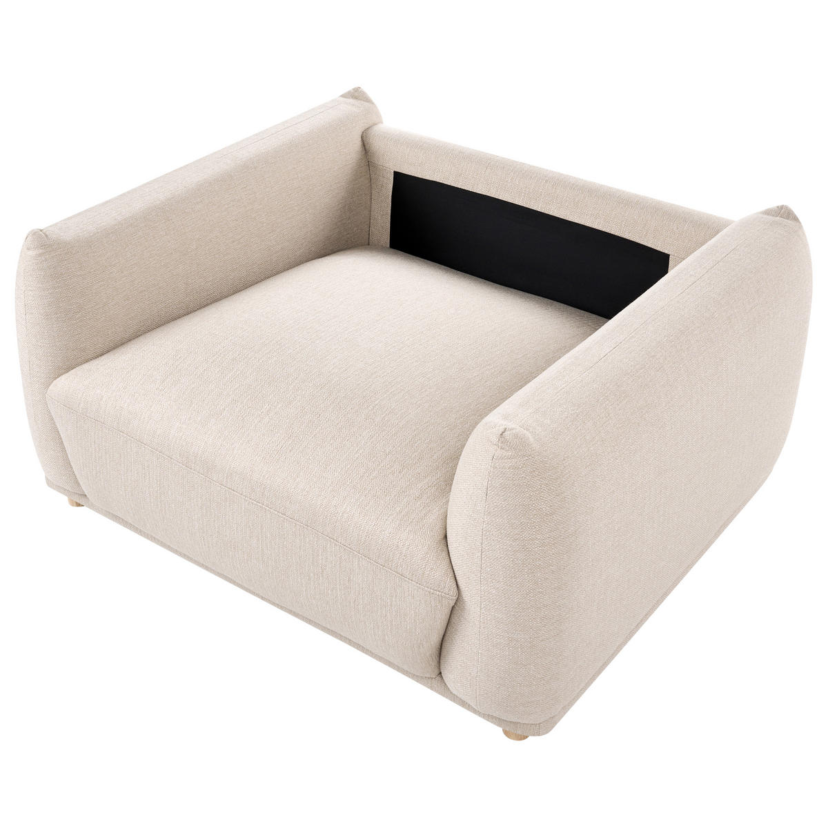 SESSEL Stoff Beige Jubek - Beige, Textil (120/81/104cm) - Beliani