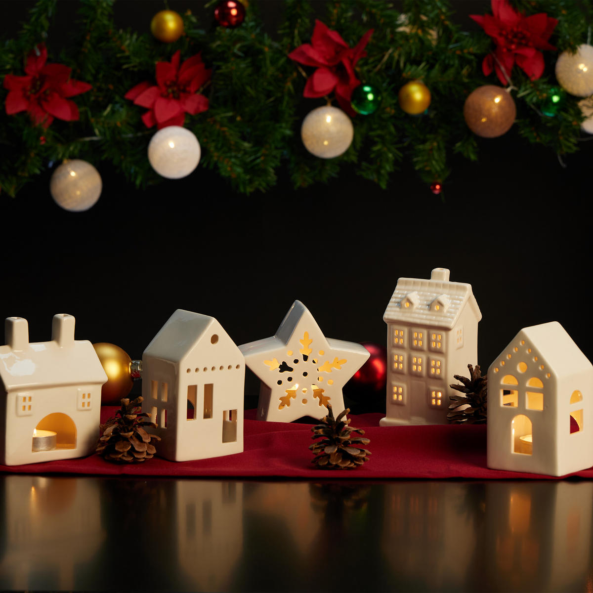 TEELICHTHALTER - Weiß, Keramik (11cm) - Relaxdays