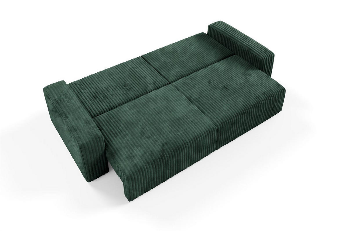 SCHLAFSOFA Natalia - Grün, Holzwerkstoff/Textil (252/85/105cm) - Fun Möbel