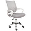 BÜROSTUHL Hellgrau Solid - Silberfarben/Weiß, Textil (60/88/60cm) - Beliani