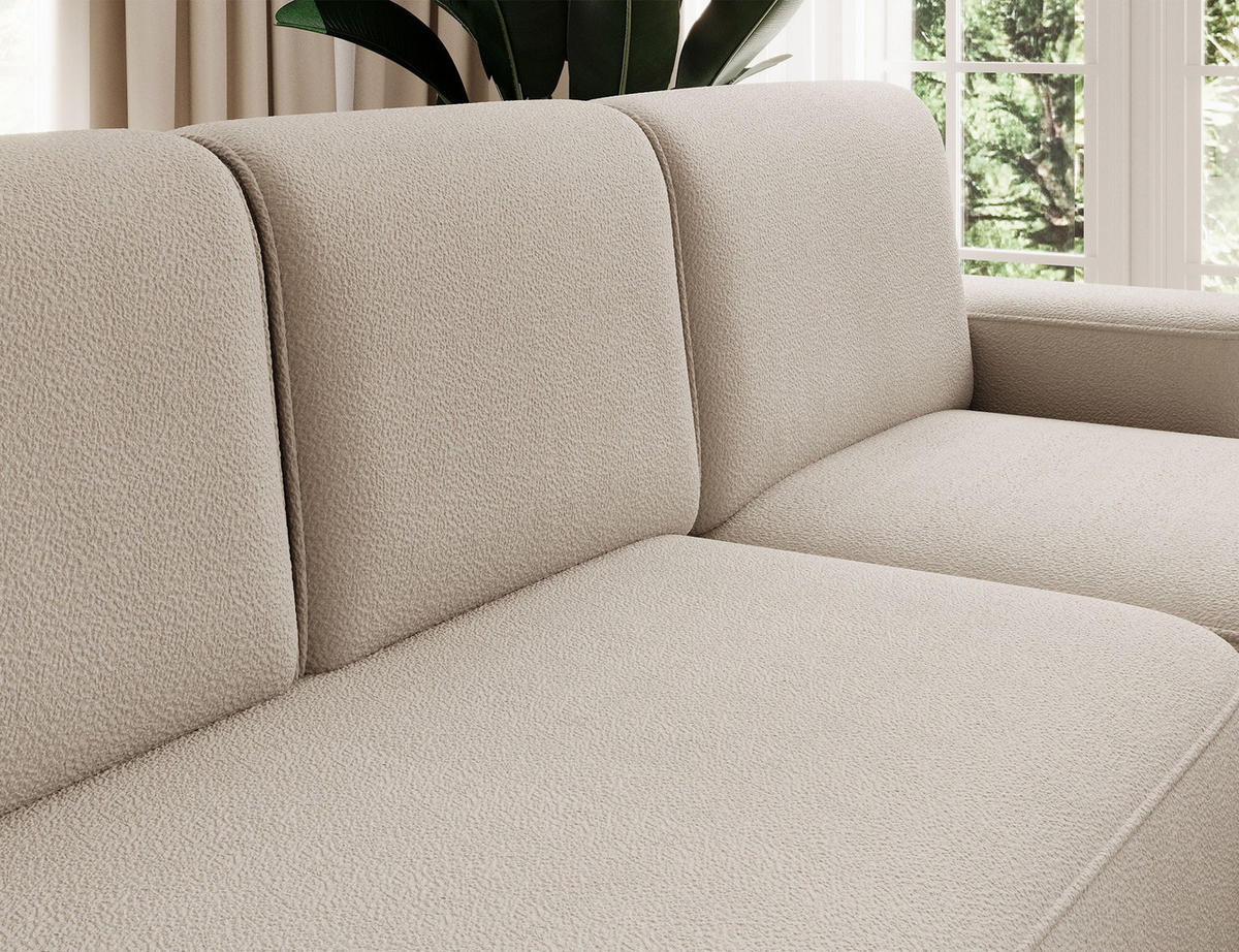 ECKSOFA RUMA - Beige (Amore 18) - Beige, Holzwerkstoff (285/180cm) - Möblo