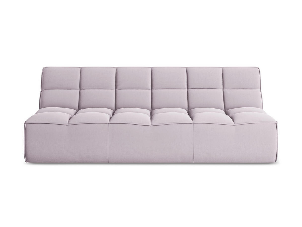 3-SITZER SOFA Samt Stoff Violett - Lila/Flieder, Kunststoff/Textil (210/75/93cm) - Makamii