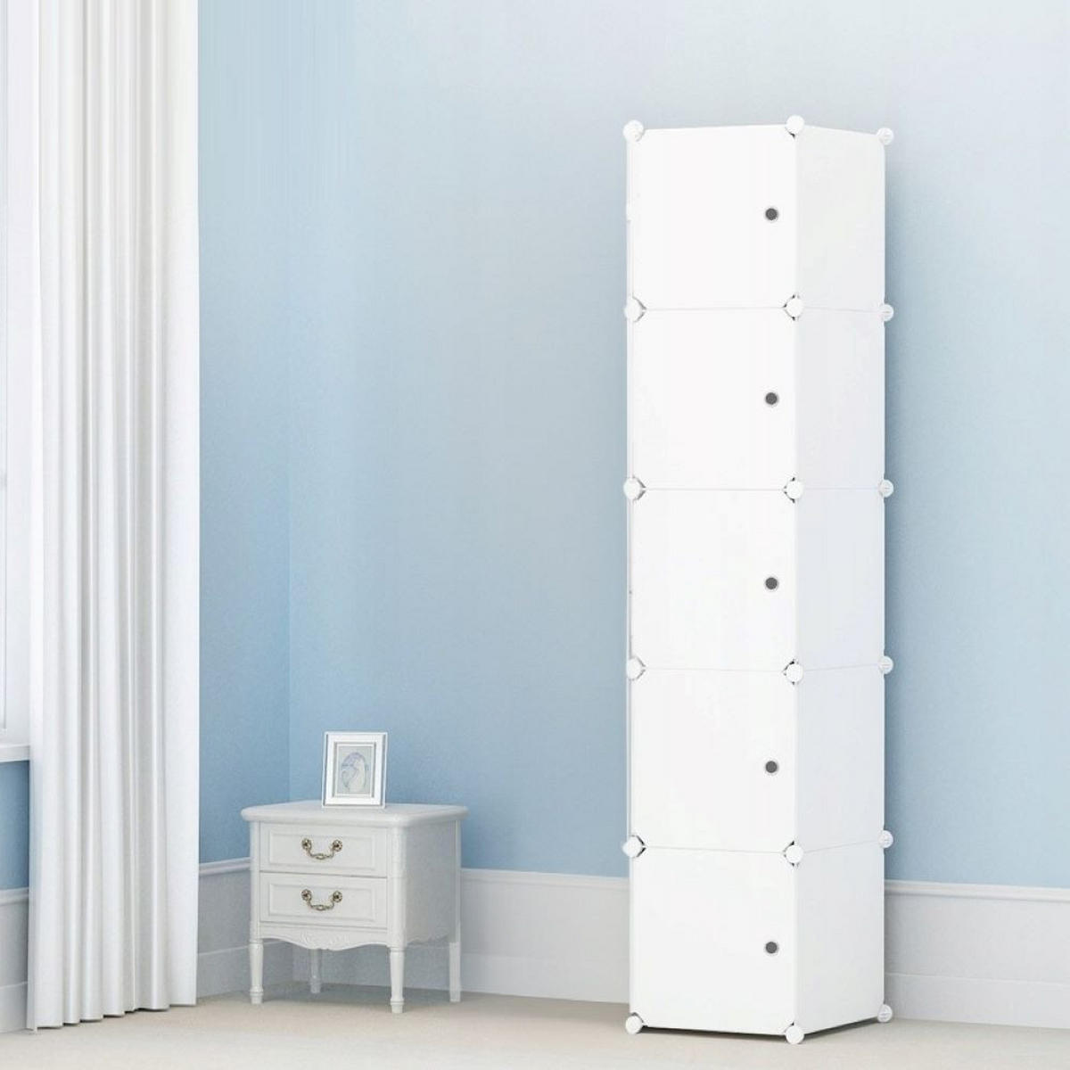KLEIDERSCHRANK, weiß 39/37/185 cm - Weiß, Kunststoff (39/185/37cm) - Rebiko