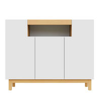 SIDEBOARD 120.5/42/96 cm Weiß aus Spanplatte mit 3 Türen - Weiß, Holzwerkstoff (42/96/120.5cm) - OKMYHOME