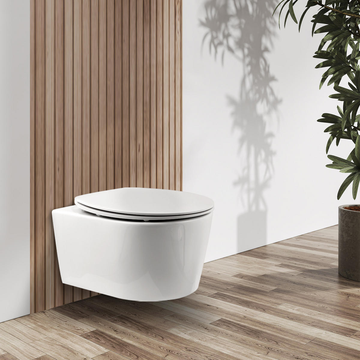 WC-SITZ Weiß 150KG - Weiß, Kunststoff (37.2/5.1/44.2cm) - EMKE