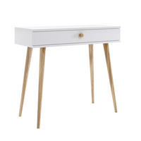 KONSOLE NATURA, 90 cm, Weiß Matt, mit 1 Schublade - Weiß, Holz (90/80/31cm) - Excellent Home