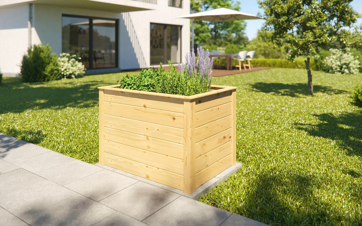 HOCHBEET WEKA Element-Hochbeet Modular - Naturfarben, Holz (100/69/71cm)