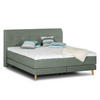 BOXSPRINGBETT - Webstoff - Jadegrün, Naturmaterialien (180/200cm) - home24