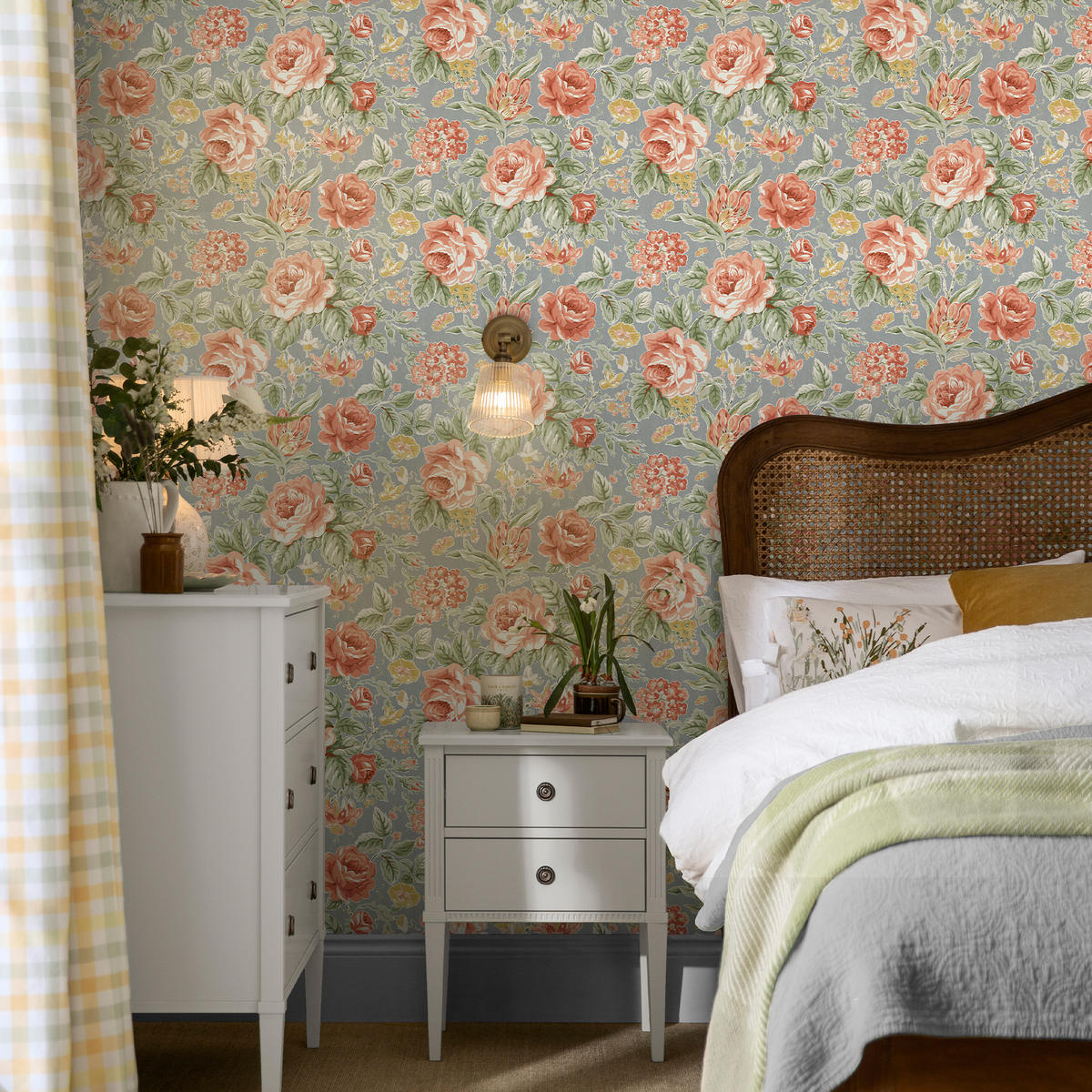VLIESTAPETE Wildrosen Ockergelb - Gelb, Papier/Kunststoff (52/52cm) - LAURA ASHLEY