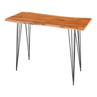 BARTISCH MAMMUT Akazie Natur 140cm - Schwarz/Braun, Holz/Metall (140/106/58cm) - riess-ambiente