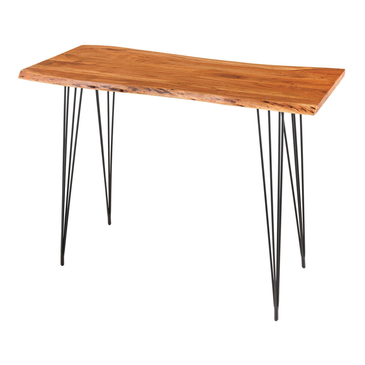 BARTISCH MAMMUT Akazie Natur 140cm - Schwarz/Braun, Holz/Metall (140/106/58cm) - riess-ambiente