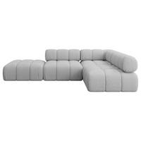ECKSOFA modulares Sofa Favio-L1 - 285x190x70 cm Hellgrau Bouclé - Hellgrau, Holzwerkstoff/Textil (285/190cm) - ALTDECOR