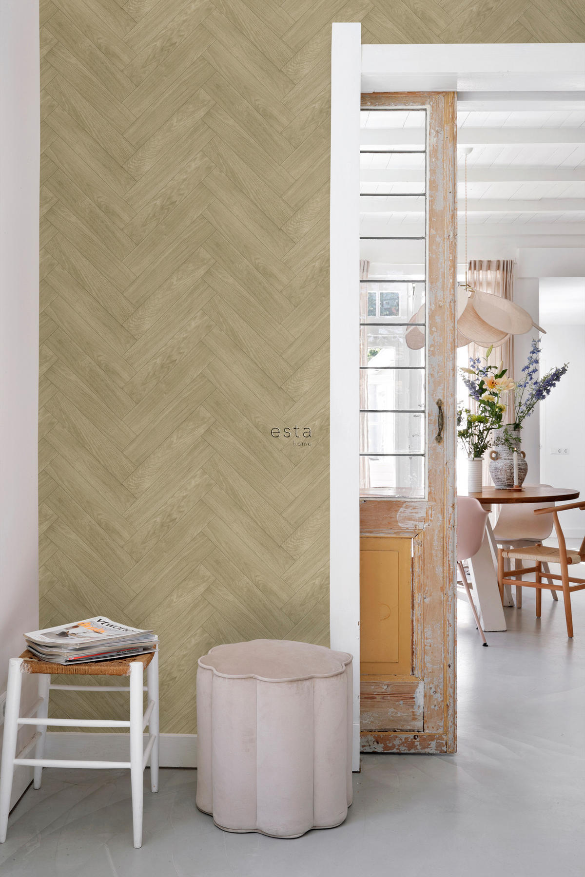 TAPETE Holzoptik 53 cm x 10.05 m - Beige, Papier (53/1000cm) - ESTAhome